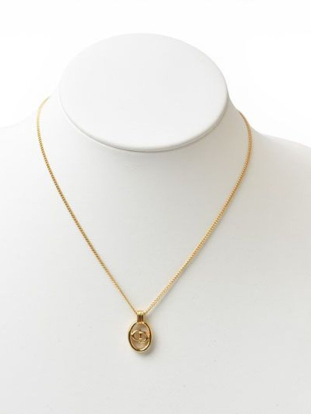 Dior Necklace Pendant Vintage CD Logo Gold - Picture 3 of 8